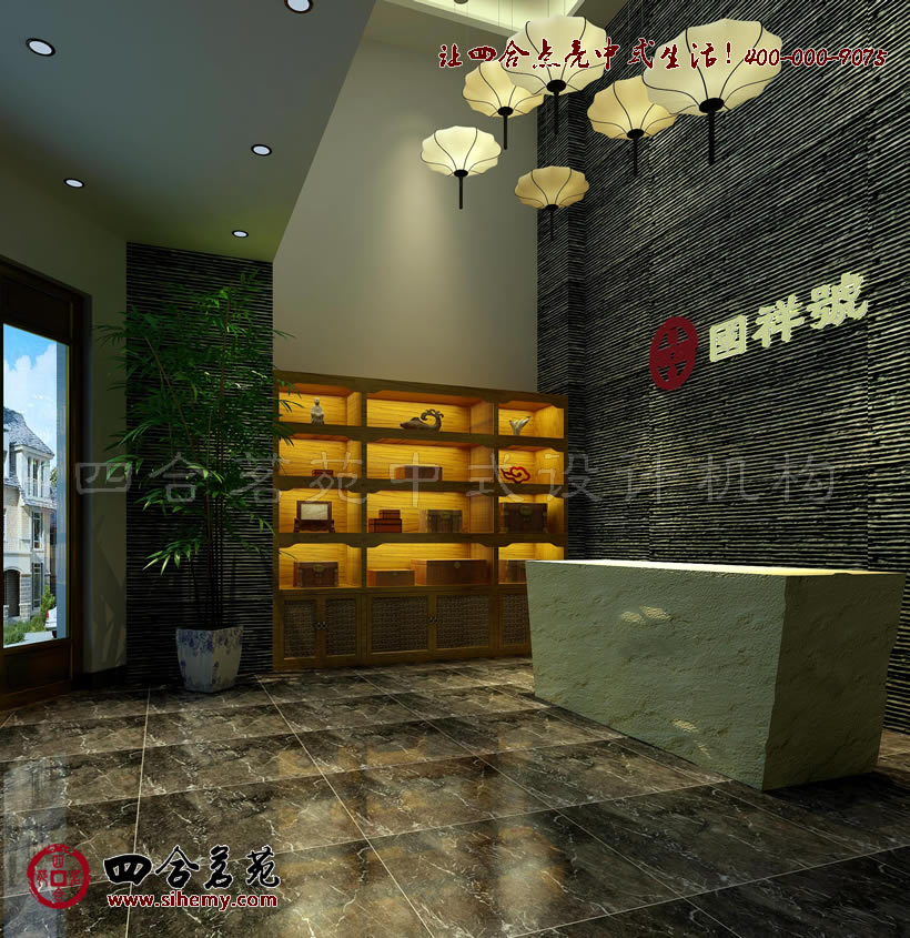 大氣的布局與膩理顯著藝術(shù)觸感 室內(nèi)現(xiàn)代茶樓裝修配飾設(shè)計(jì)